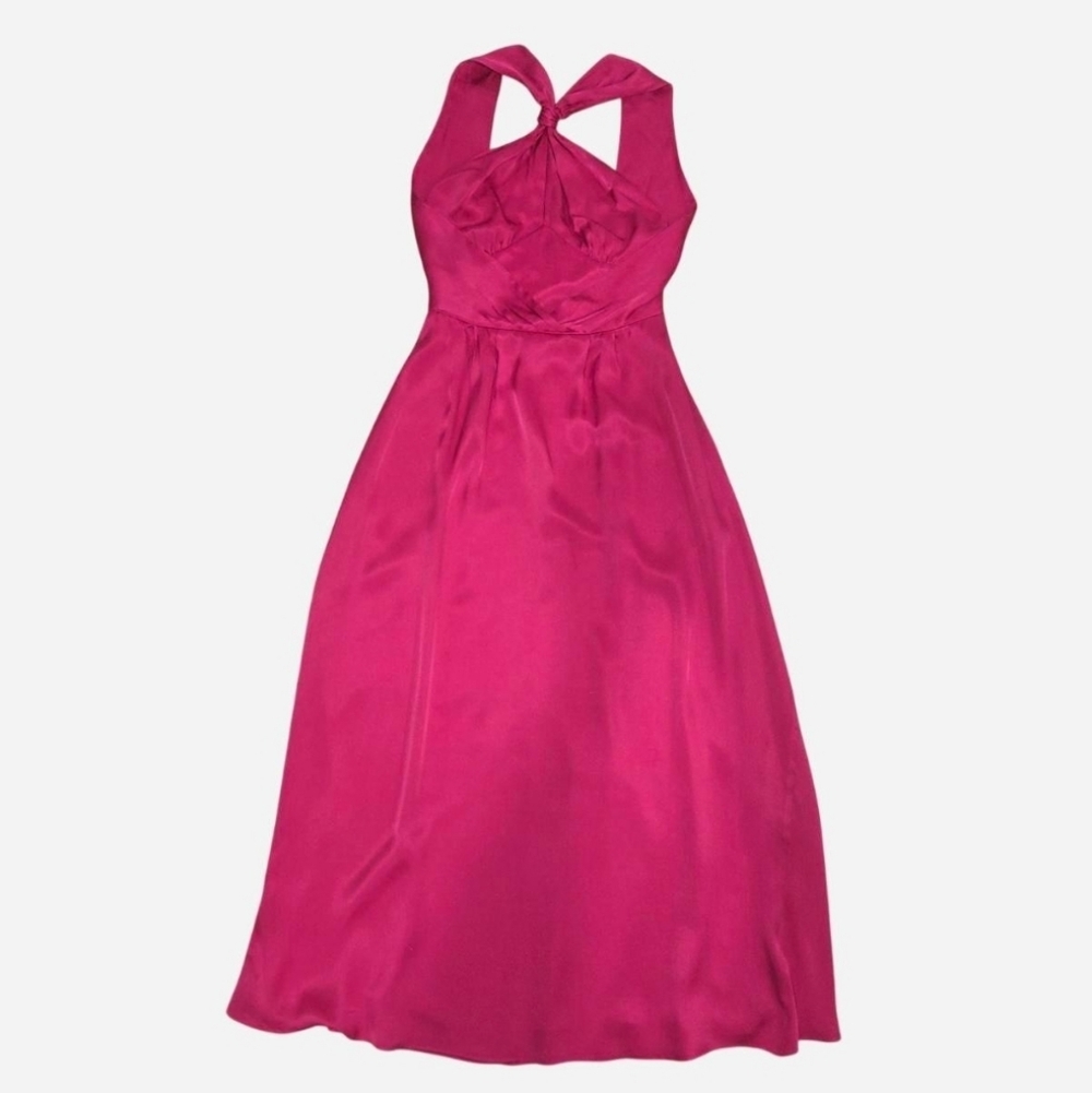 Banana Republic Fuchsia 100% Silk Gown